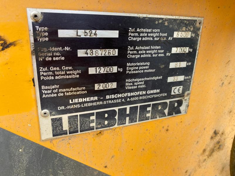 Rataslaadur LIEBHERR Chargeuse L524 10T: pilt 13