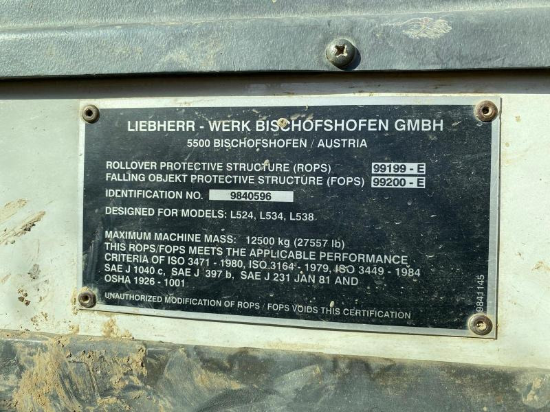 Rataslaadur LIEBHERR Chargeuse L524 10T: pilt 12