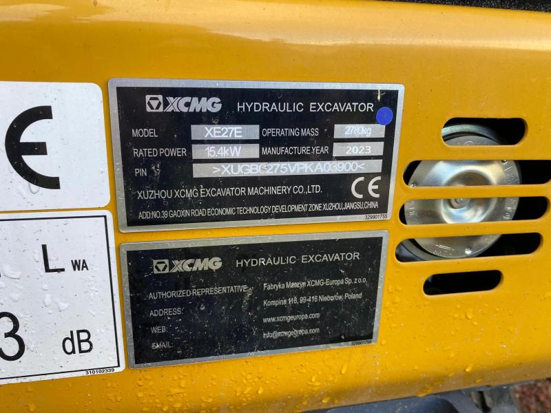 Uus Miniekskavaator XCMG XE27E Mini pelle (NEUVE): pilt 16