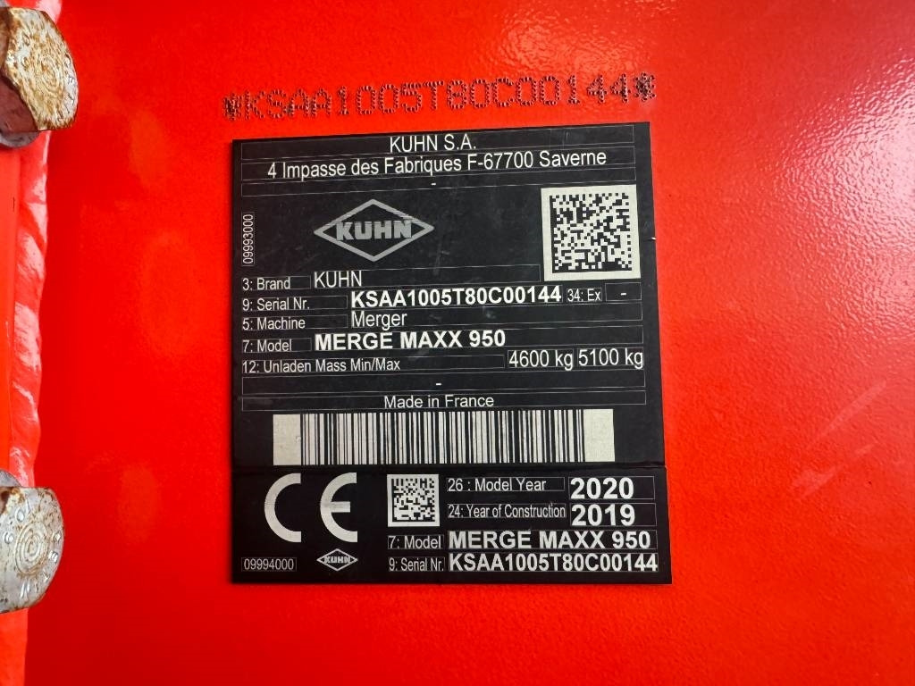 Kuhn Merge Maxx 950 - Kaarutaja/ Reha: pilt 5 Kuhn Merge Maxx 950 - Kaarutaja/ Reha: pilt 5