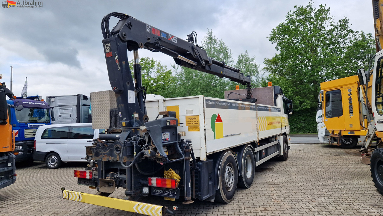 Kraanaga veoauto, Madelveok/ Platvormveok Mercedes-Benz 2541L Baustoff mit HIAB 122, Palettengabel Lift-Lenkachse, mp3: pilt 14