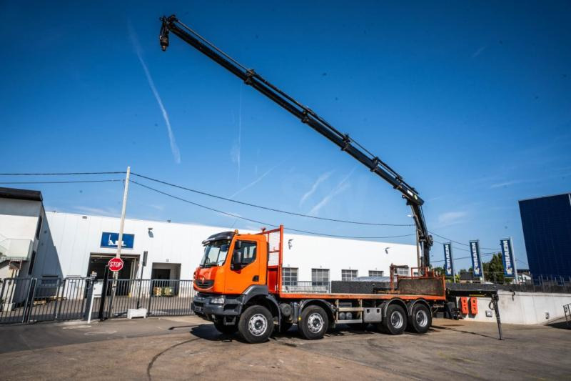 Renault KERAX 430 DXI+ HIAB 16 T/m + 5 EXT - Madelveok/ Platvormveok, Kraanaga veoauto: pilt 1 Renault KERAX 430 DXI+ HIAB 16 T/m + 5 EXT - Madelveok/ Platvormveok, Kraanaga veoauto: pilt 1