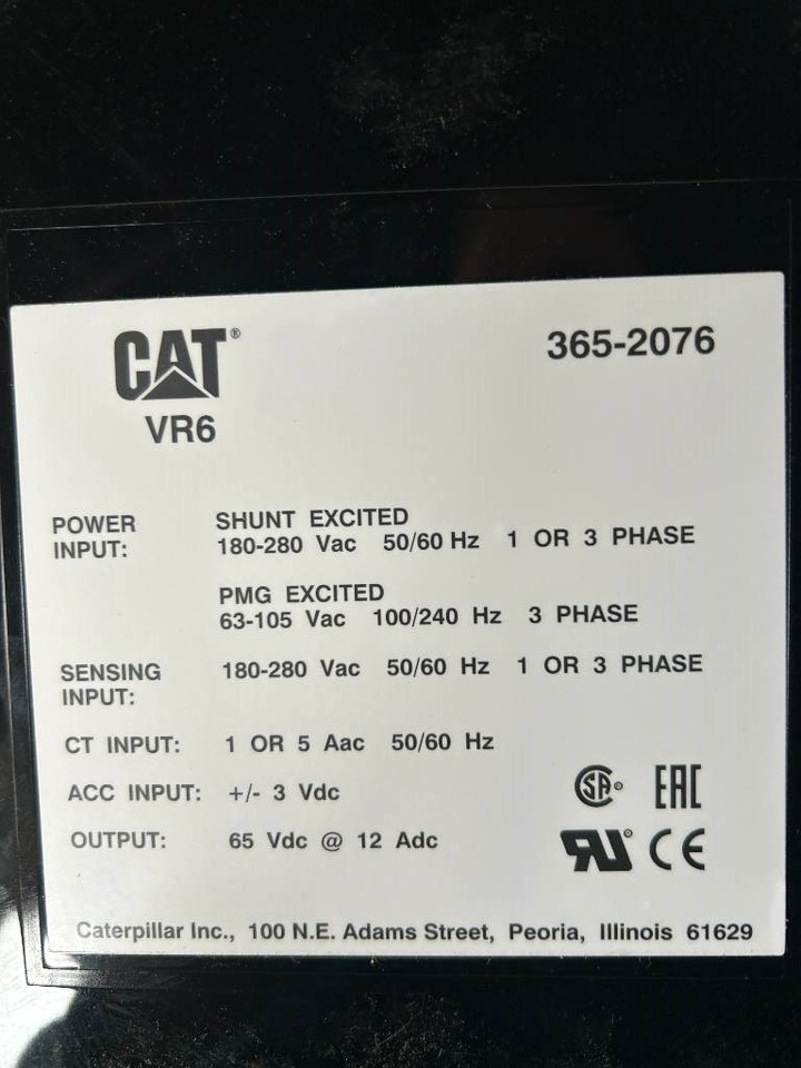 CAT AVR 365-2076 - DPX-25082 - Elektrisüsteem - Ehitusmasinad: pilt 4 CAT AVR 365-2076 - DPX-25082 - Elektrisüsteem - Ehitusmasinad: pilt 4