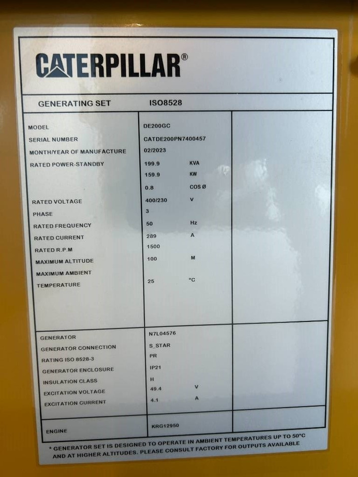 CAT DE200GC - 200 kVA Stand-by Generator - DPX-18211 - Generaatorikomplekt: pilt 5 CAT DE200GC - 200 kVA Stand-by Generator - DPX-18211 - Generaatorikomplekt: pilt 5