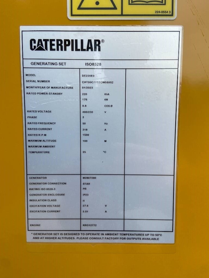 CAT DE220E0 - 220 kVA Generator - DPX-18018 - Generaatorikomplekt: pilt 4 CAT DE220E0 - 220 kVA Generator - DPX-18018 - Generaatorikomplekt: pilt 4