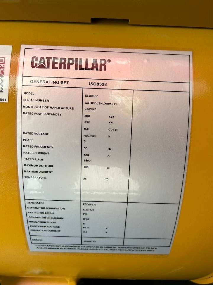 CAT DE300E0 - C9 - 300 kVA Generator - DPX-18021 - Generaatorikomplekt: pilt 4 CAT DE300E0 - C9 - 300 kVA Generator - DPX-18021 - Generaatorikomplekt: pilt 4