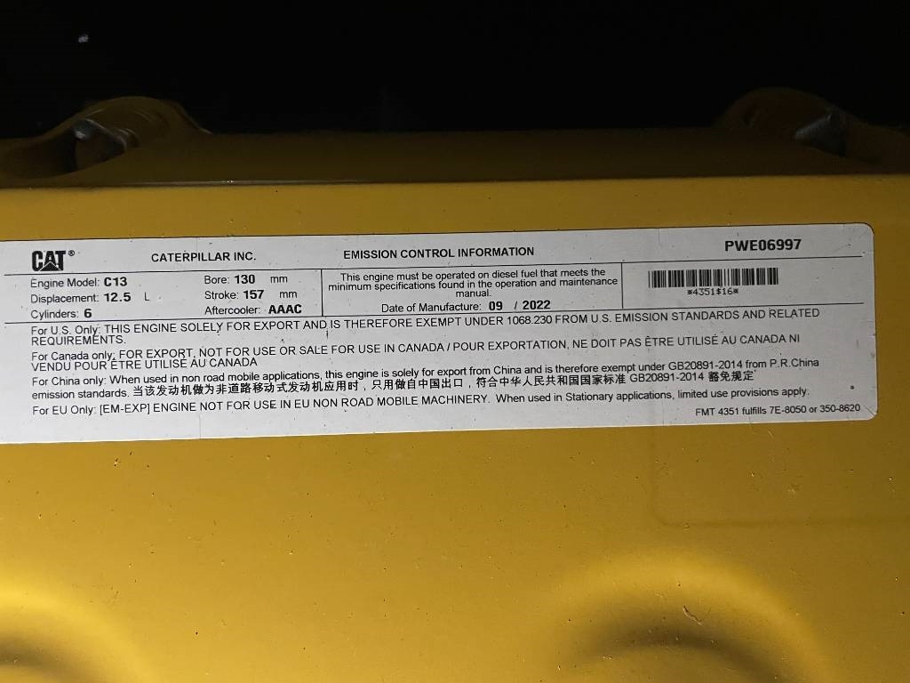 CAT DE450E0 - C13 - 450 kVA Generator - DPX-18024  liising CAT DE450E0 - C13 - 450 kVA Generator - DPX-18024: pilt 18