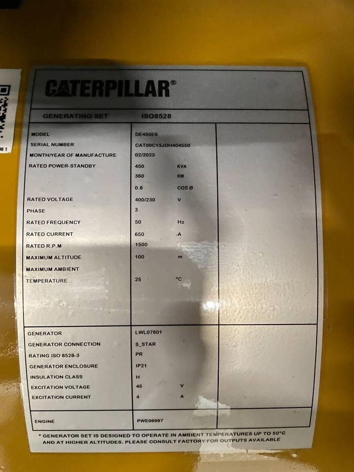 CAT DE450E0 - C13 - 450 kVA Generator - DPX-18024  liising CAT DE450E0 - C13 - 450 kVA Generator - DPX-18024: pilt 6