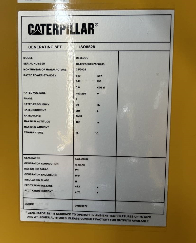 CAT DE550GC - 550 kVA Stand-by Generator - DPX-18221 - Generaatorikomplekt: pilt 4 CAT DE550GC - 550 kVA Stand-by Generator - DPX-18221 - Generaatorikomplekt: pilt 4