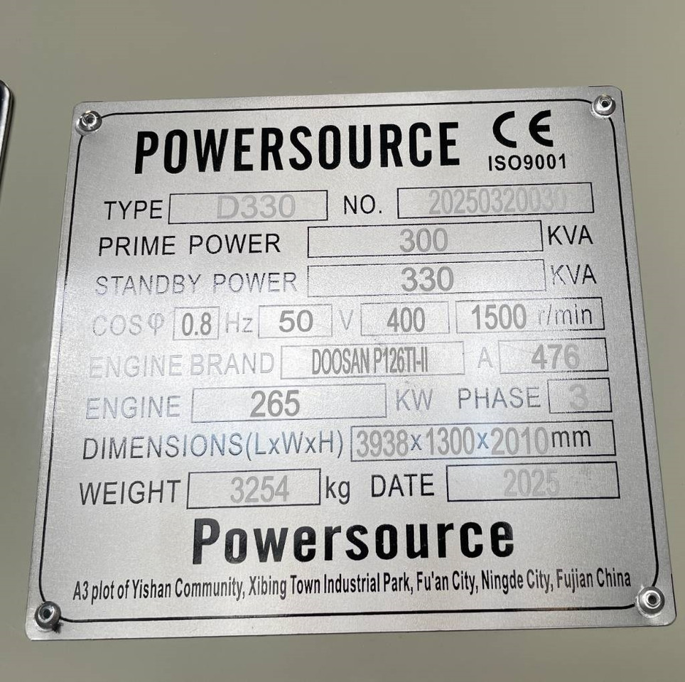 Hyundai P126TI-II - 330 kVA Generator - DPX-19853 liising Hyundai P126TI-II - 330 kVA Generator - DPX-19853: pilt 6 Hyundai P126TI-II - 330 kVA Generator - DPX-19853 liising Hyundai P126TI-II - 330 kVA Generator - DPX-19853: pilt 6