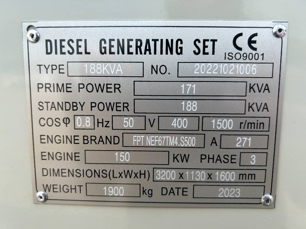 Iveco NEF67TM4 - 188 kVA Generator - DPX-19793 - Generaatorikomplekt: pilt 4 Iveco NEF67TM4 - 188 kVA Generator - DPX-19793 - Generaatorikomplekt: pilt 4
