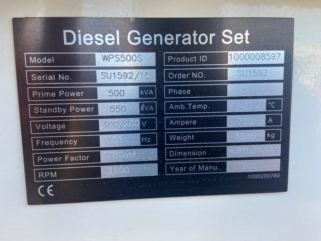 Perkins 2506C-E15TAG2 - 550 kVA Surplus genset - DPX-20019 - Generaatorikomplekt: pilt 4 Perkins 2506C-E15TAG2 - 550 kVA Surplus genset - DPX-20019 - Generaatorikomplekt: pilt 4