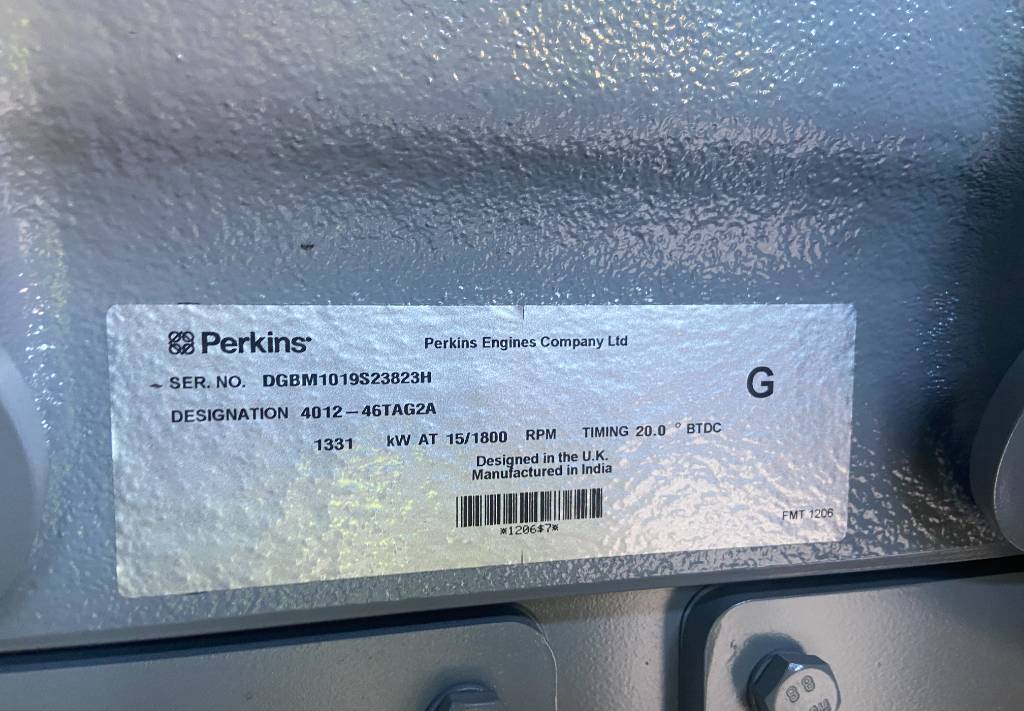 Perkins 4012-46TAG2A - 1.650 kVA Generator - DPX-19823 - Generaatorikomplekt: pilt 5 Perkins 4012-46TAG2A - 1.650 kVA Generator - DPX-19823 - Generaatorikomplekt: pilt 5