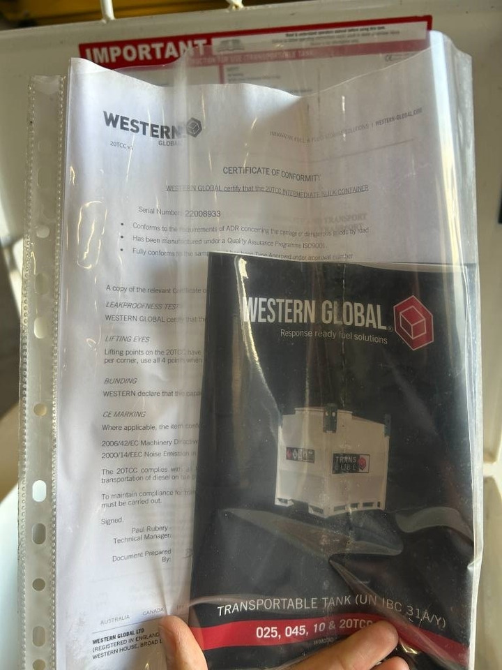 Western Global 20TCC - 2.000 Liter Diesel Tank - DPX-25083 - Säilitusmahuti: pilt 5 Western Global 20TCC - 2.000 Liter Diesel Tank - DPX-25083 - Säilitusmahuti: pilt 5