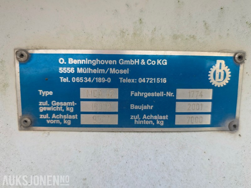 2001 O.Benninghoven MEA 42 Asfaltfilter - Ehitusseade: pilt 5 2001 O.Benninghoven MEA 42 Asfaltfilter - Ehitusseade: pilt 5