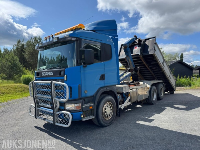 2001 Scania R 164GB 6X2NA 480 / krokbil med flak og uttak for kran - Konkstõstukiga veoauto: pilt 1 2001 Scania R 164GB 6X2NA 480 / krokbil med flak og uttak for kran - Konkstõstukiga veoauto: pilt 1