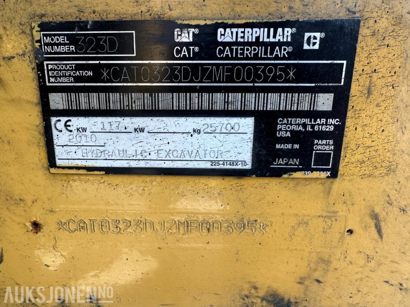 2010 CAT 323D GRAVEMASKIN - 14167 TIMER - Ekskavaator: pilt 4 2010 CAT 323D GRAVEMASKIN - 14167 TIMER - Ekskavaator: pilt 4