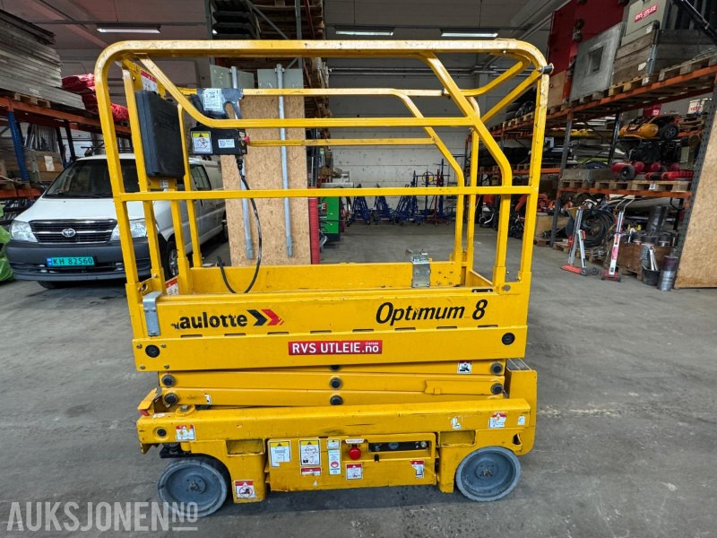 2010 Haulotte Optimum 8 sakselift på batteri / årskontrollert - Platvorm: pilt 2 2010 Haulotte Optimum 8 sakselift på batteri / årskontrollert - Platvorm: pilt 2