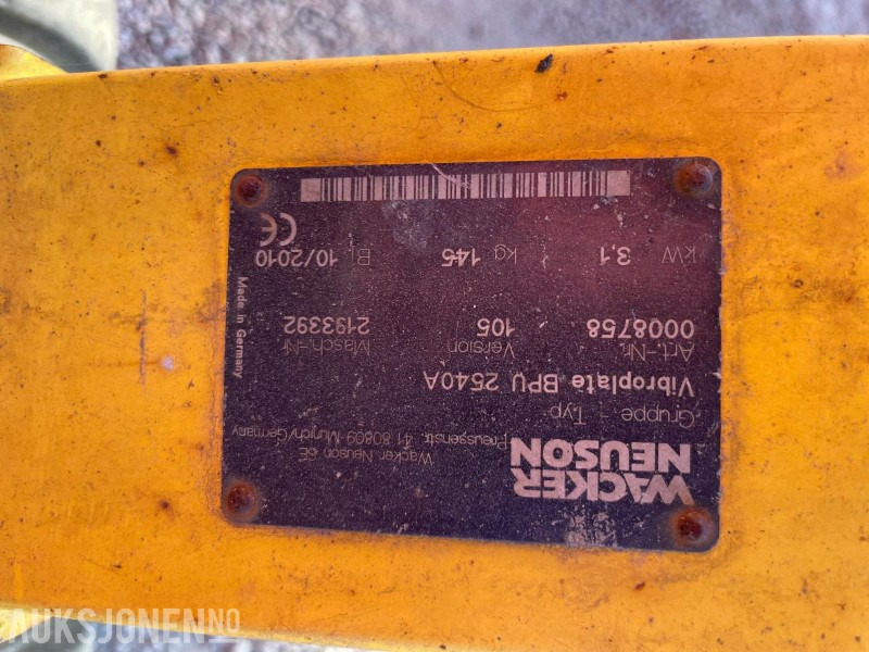 2010 Wacker Neuson 2540 vibroplate - Rullija: pilt 4 2010 Wacker Neuson 2540 vibroplate - Rullija: pilt 4