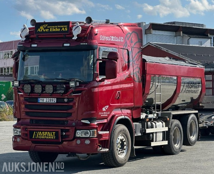 2013 Scania R500 tippbil med asfaltbalje og tippkasse - Brøyterigget - Euro 5 - Kallurauto: pilt 1 2013 Scania R500 tippbil med asfaltbalje og tippkasse - Brøyterigget - Euro 5 - Kallurauto: pilt 1