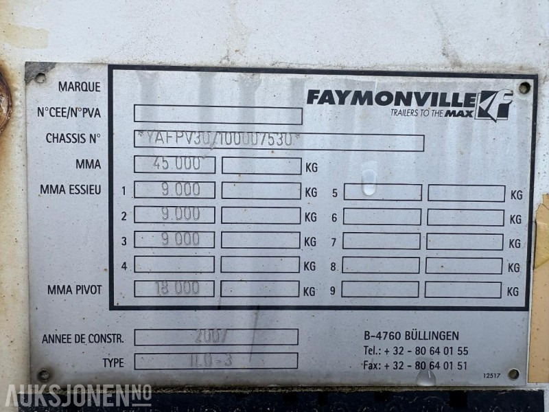 2007 Faymonville element tralle - Haagis: pilt 3 2007 Faymonville element tralle - Haagis: pilt 3