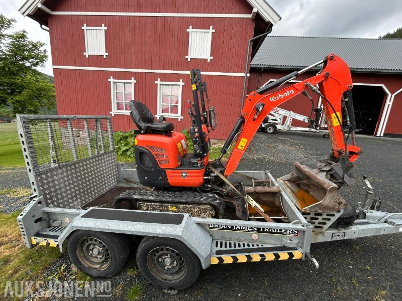 Kubota U10-3 Minigraver 2 skuffer m/tilhenger - Miniekskavaator: pilt 5 Kubota U10-3 Minigraver 2 skuffer m/tilhenger - Miniekskavaator: pilt 5