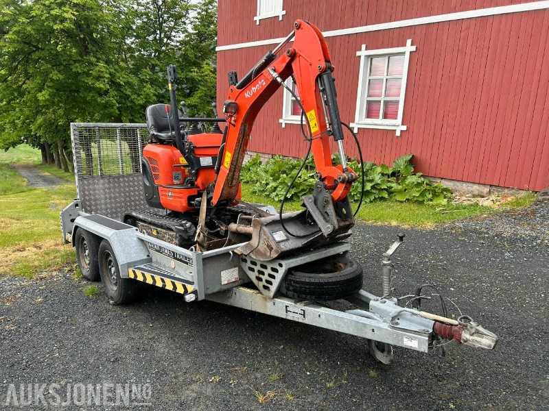 Kubota U10-3 Minigraver 2 skuffer m/tilhenger - Miniekskavaator: pilt 4 Kubota U10-3 Minigraver 2 skuffer m/tilhenger - Miniekskavaator: pilt 4