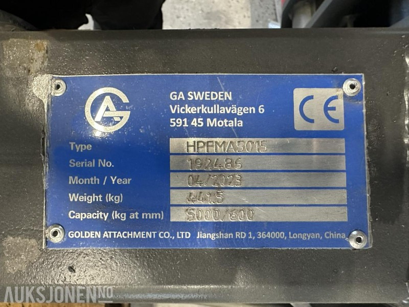 UBRUKT GA Hydrauliske Pallegafler Manitou 5t, 1500 x 1600 - Lisaseade - Ehitusmasinad: pilt 5 UBRUKT GA Hydrauliske Pallegafler Manitou 5t, 1500 x 1600 - Lisaseade - Ehitusmasinad: pilt 5