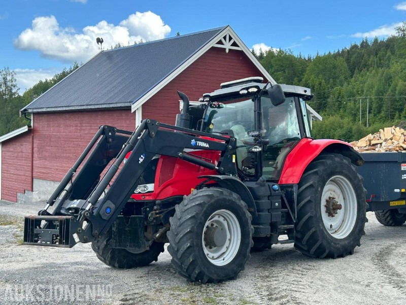 Massey Ferguson 7624 Dyna VT 50 km/t Frontlaster Brøyteplate - Traktor: pilt 1 Massey Ferguson 7624 Dyna VT 50 km/t Frontlaster Brøyteplate - Traktor: pilt 1