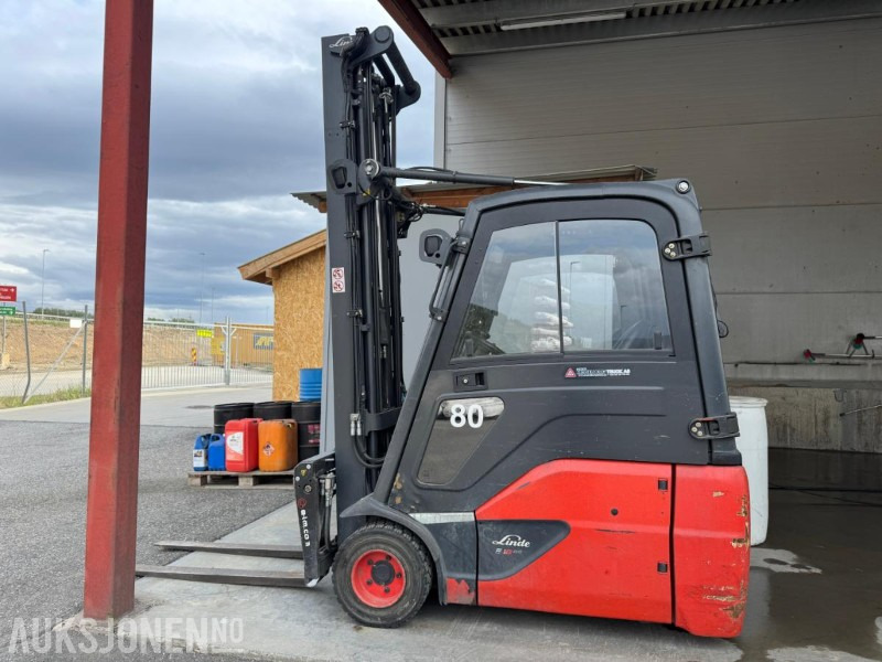 2017 Linde E18 motvektstruck, løftehøyde 6515, løftekapasitet 1800 kg - Materjali käitlemise seade: pilt 2 2017 Linde E18 motvektstruck, løftehøyde 6515, løftekapasitet 1800 kg - Materjali käitlemise seade: pilt 2