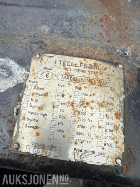 2003 Andre tellefsdal K70 310 10 - Põllutööseade: pilt 3 2003 Andre tellefsdal K70 310 10 - Põllutööseade: pilt 3