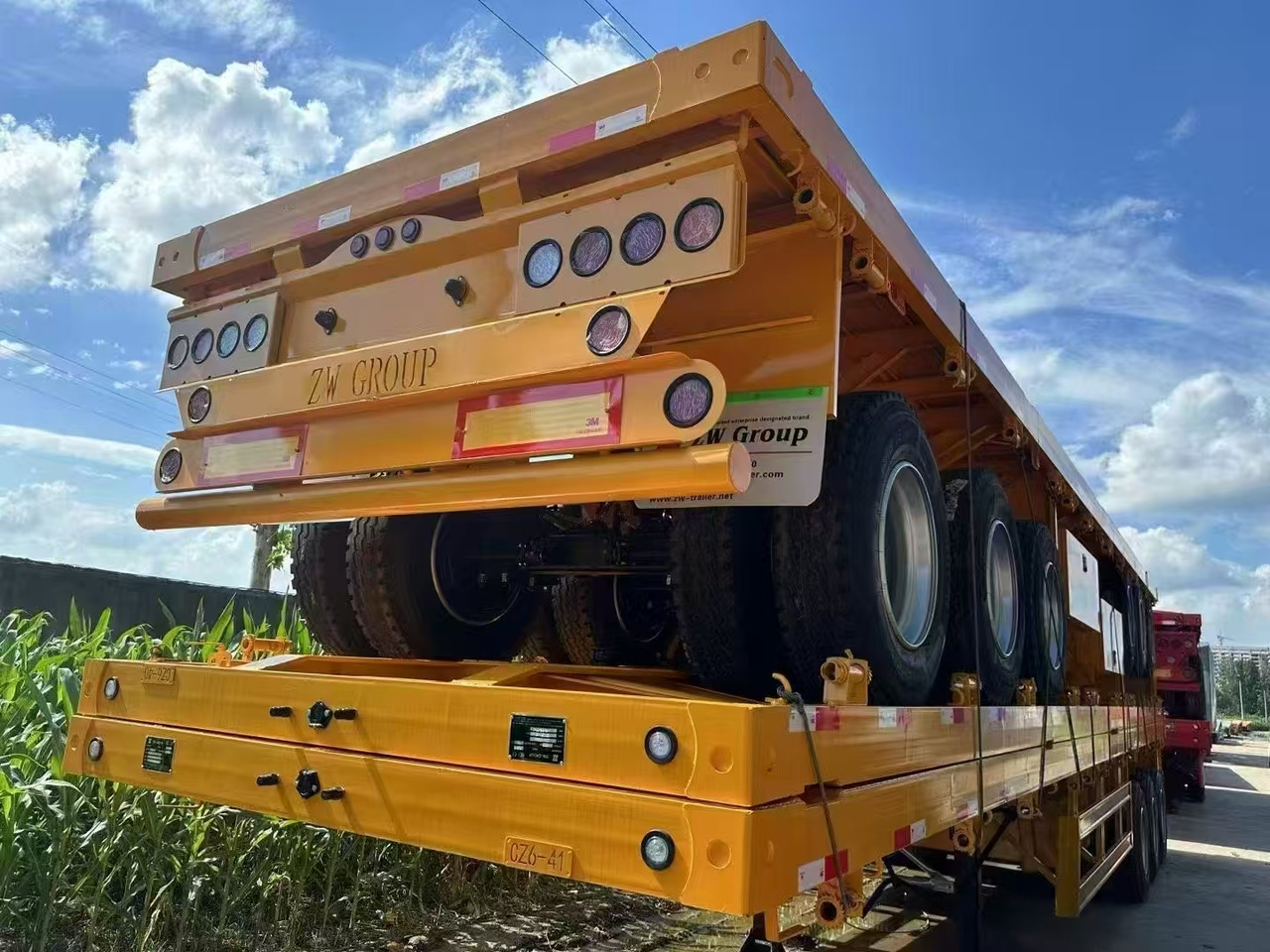 Uus Madal platvormpoolhaagis ZHICHENG Semi Flat Bed Low Bed in New or Used with 3 Axles 4 Axles: pilt 29