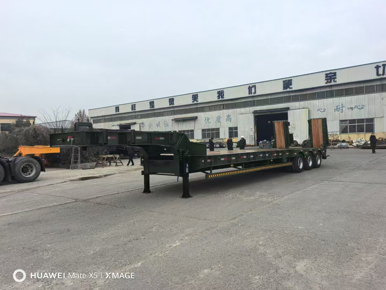 Uus Madal platvormpoolhaagis ZHICHENG Semi Flat Bed Low Bed in New or Used with 3 Axles 4 Axles: pilt 14