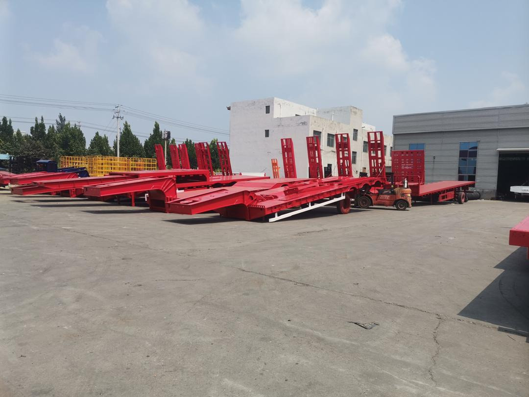 Uus Madal platvormpoolhaagis ZHICHENG Semi Flat Bed Low Bed in New or Used with 3 Axles 4 Axles: pilt 7