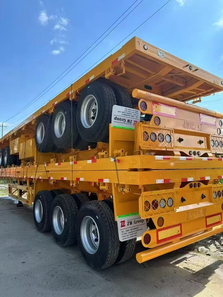 Uus Madal platvormpoolhaagis ZHICHENG Semi Flat Bed Low Bed in New or Used with 3 Axles 4 Axles: pilt 28