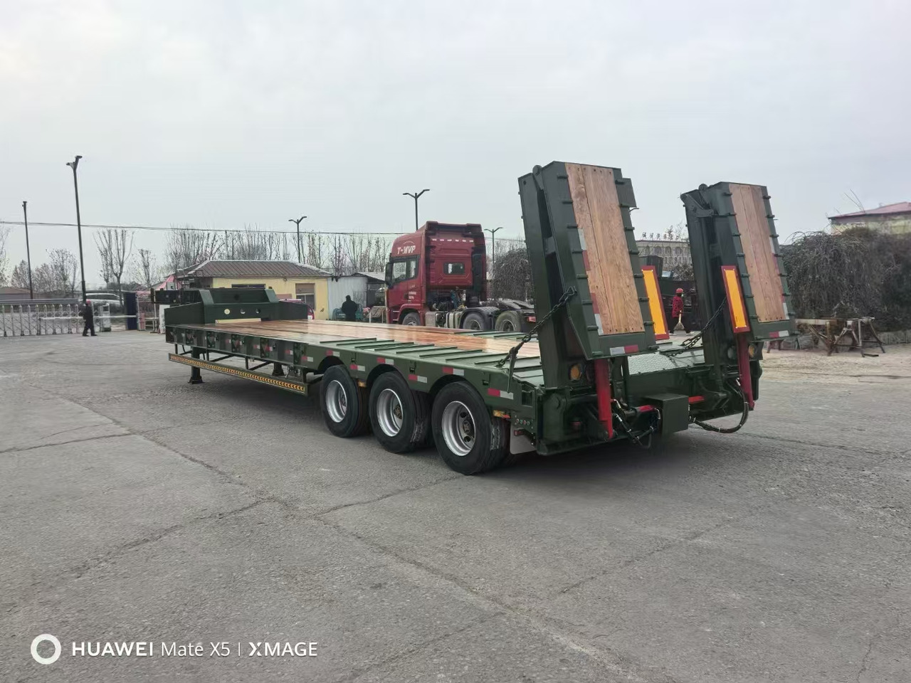 Uus Madal platvormpoolhaagis ZHICHENG Semi Flat Bed Low Bed in New or Used with 3 Axles 4 Axles: pilt 19