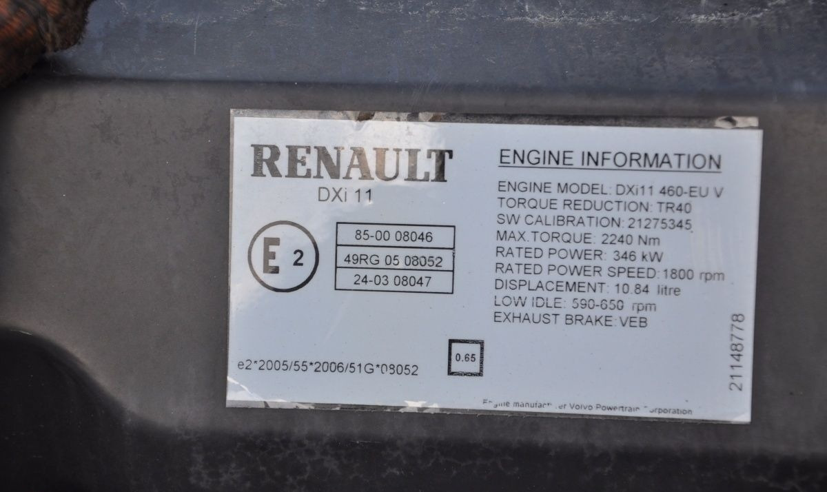 Renault DXi11 460-EU V Renault PREMIUM DXI - Mootor - Veoauto: pilt 4 Renault DXi11 460-EU V Renault PREMIUM DXI - Mootor - Veoauto: pilt 4