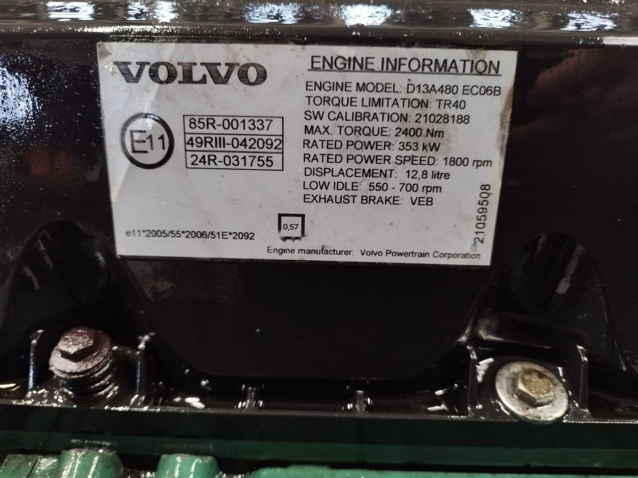 Volvo D13A480 EC06B Volvo FH, FM, FMX - Mootor - Veoauto: pilt 4 Volvo D13A480 EC06B Volvo FH, FM, FMX - Mootor - Veoauto: pilt 4