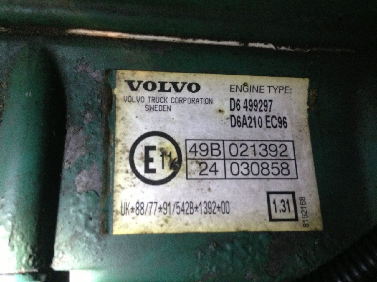 Volvo D6A210 EC96 Volvo FL 6 - Mootor - Veoauto: pilt 5 Volvo D6A210 EC96 Volvo FL 6 - Mootor - Veoauto: pilt 5