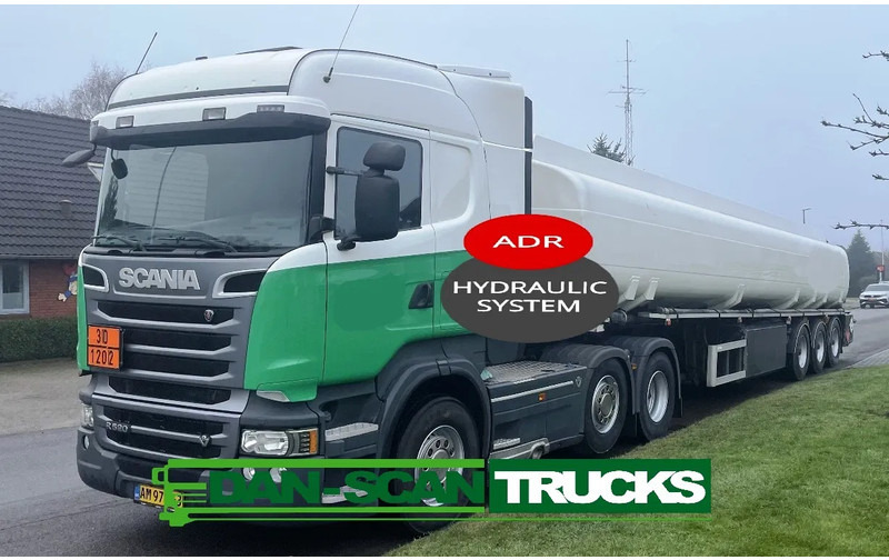 Scania R520 V8 ADR fuel transport. Twensteer. Air / Air suspension. V8 engine. Hydr. system - Sadulveok: pilt 1 Scania R520 V8 ADR fuel transport. Twensteer. Air / Air suspension. V8 engine. Hydr. system - Sadulveok: pilt 1