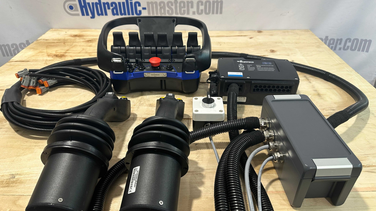 Control Set Radio Remote Scanreco RC400 and JP Joysticks PWM for Nordhydraulic, Kubota, Parker - Metsandusseadmed: pilt 1 Control Set Radio Remote Scanreco RC400 and JP Joysticks PWM for Nordhydraulic, Kubota, Parker - Metsandusseadmed: pilt 1