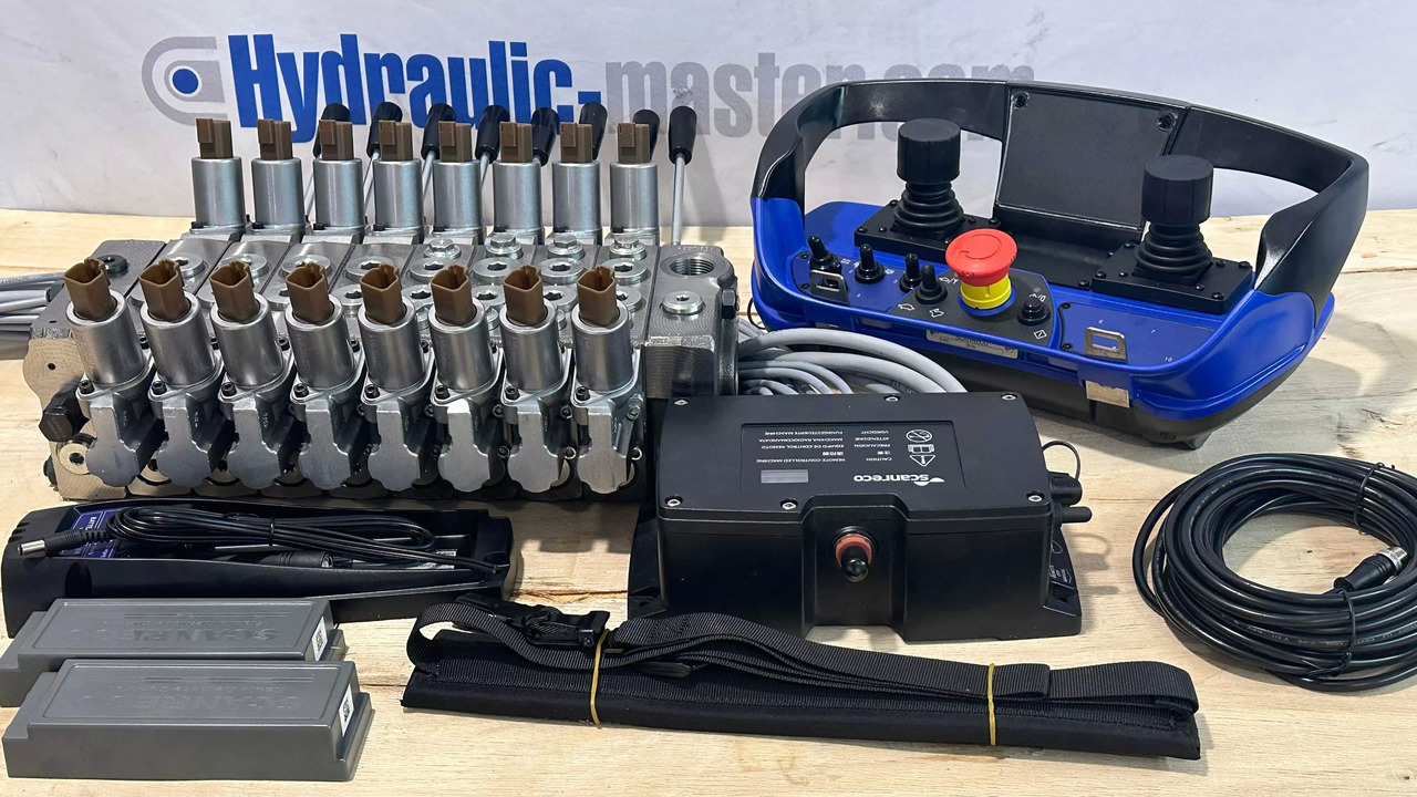 Set Radio Remote Scanreco RC 400 with Valve Palfinger Hiab Cranab Loglift - Metsahaagis: pilt 1 Set Radio Remote Scanreco RC 400 with Valve Palfinger Hiab Cranab Loglift - Metsahaagis: pilt 1