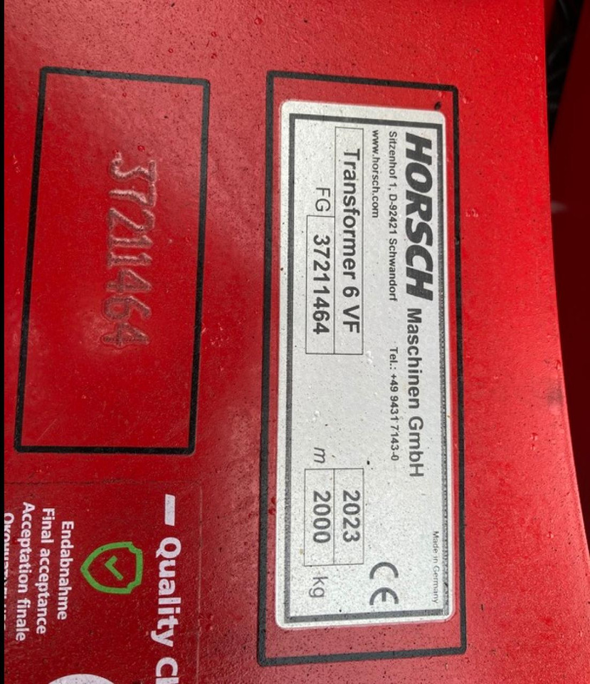 HORSCH TRANSFORMER 6 VF - Maaharimisseadmed: pilt 5 HORSCH TRANSFORMER 6 VF - Maaharimisseadmed: pilt 5