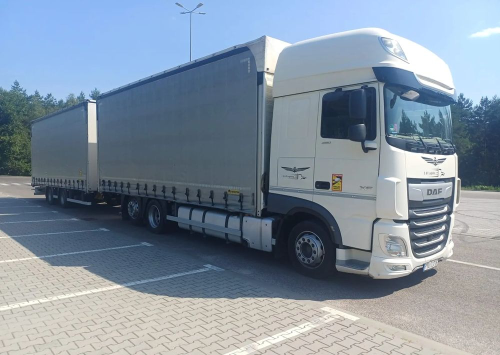 DAF XF 480 SUPER SPACE CAB / ZESTAW TANDEM PRZEJAZDOWY 120 M3 / SSC / ACC /EURO 6 - Tent veoauto: pilt 1 DAF XF 480 SUPER SPACE CAB / ZESTAW TANDEM PRZEJAZDOWY 120 M3 / SSC / ACC /EURO 6 - Tent veoauto: pilt 1