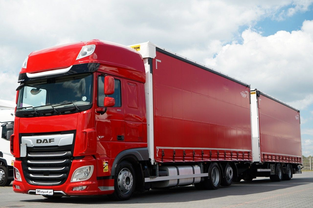 DAF XF 480 / ZESTAW TANDEM 120 M3 / PRZEJAZDOWY / WI - Tent veoauto: pilt 1 DAF XF 480 / ZESTAW TANDEM 120 M3 / PRZEJAZDOWY / WI - Tent veoauto: pilt 1