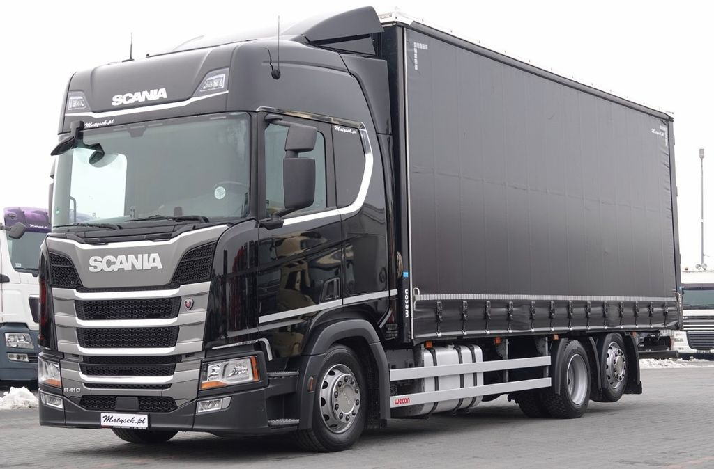 Scania R 410 / 6x2 / FIRANKA - 7,8 m / SOLÓWKA / PODNOS - Tent veoauto: pilt 1 Scania R 410 / 6x2 / FIRANKA - 7,8 m / SOLÓWKA / PODNOS - Tent veoauto: pilt 1
