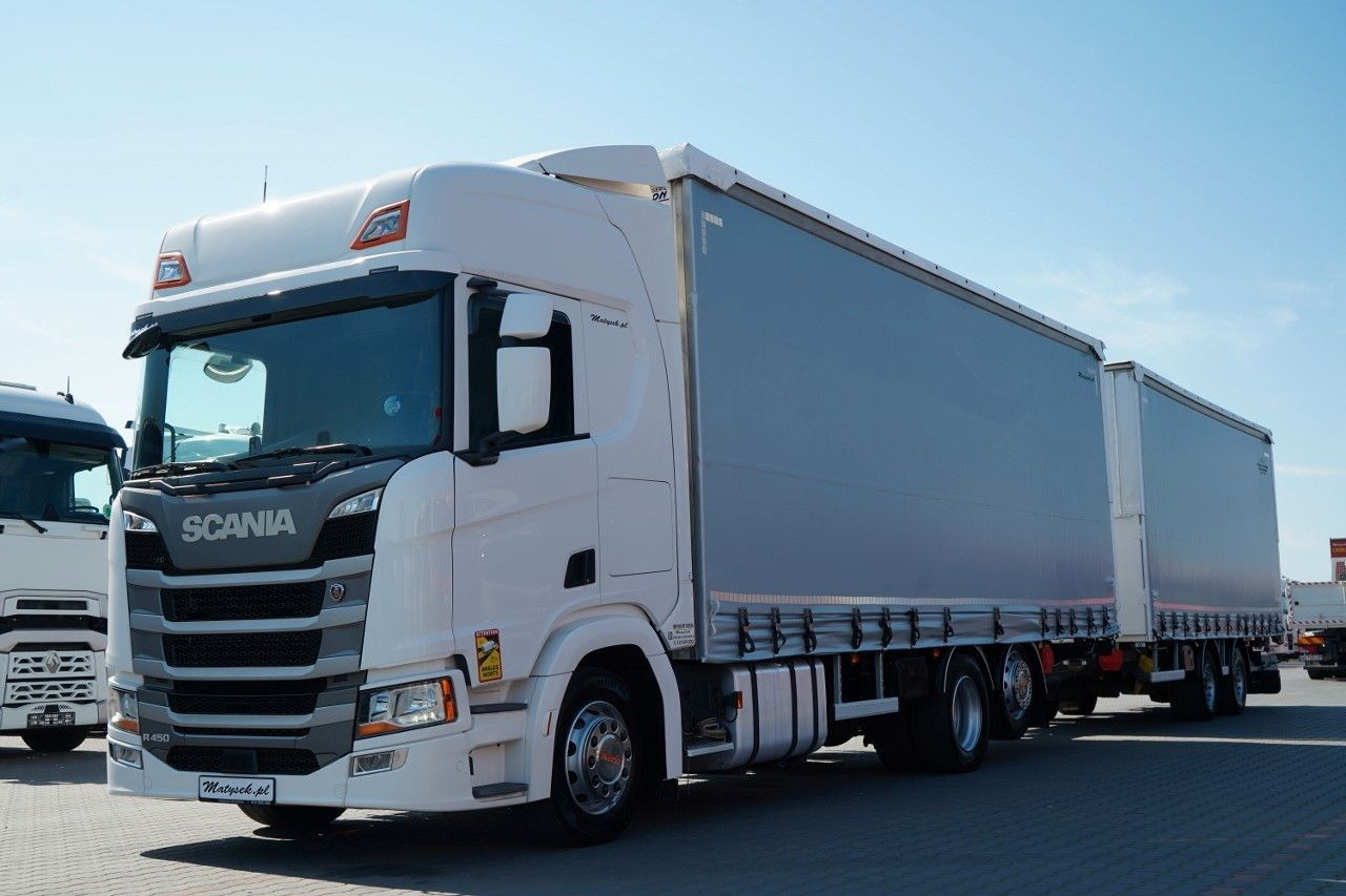 Scania R 450 / ZESTAW TANDEM 120 M3 / PRZEJAZDOWY / OŚ - Tent veoauto: pilt 1 Scania R 450 / ZESTAW TANDEM 120 M3 / PRZEJAZDOWY / OŚ - Tent veoauto: pilt 1