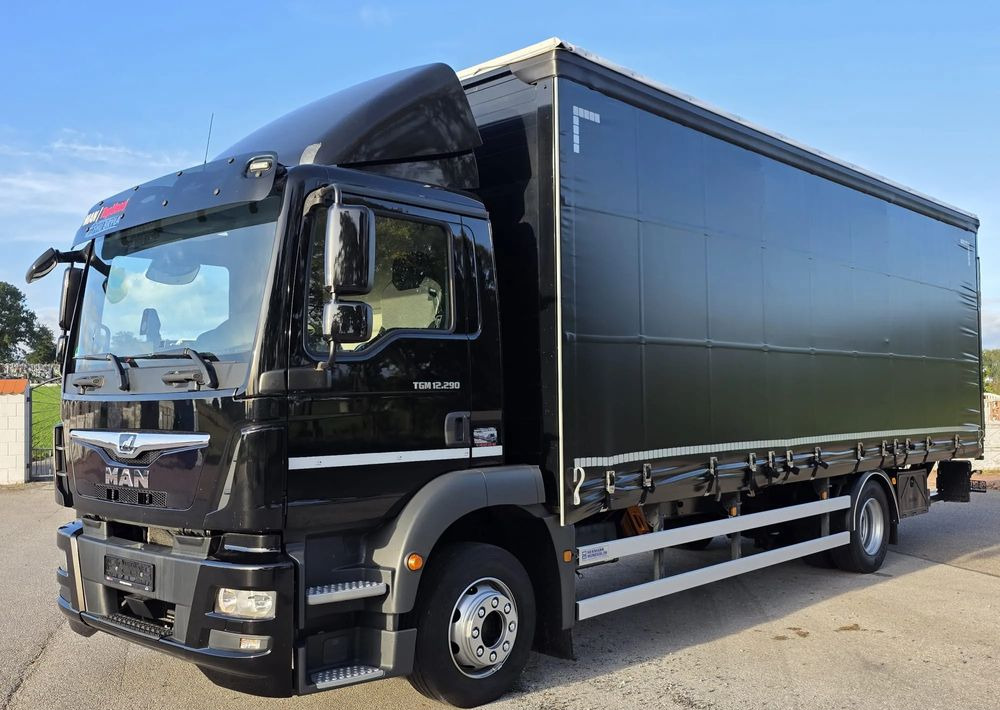 MAN TGM 12.290 / 15.290 / E6/ FIRANKA /BOCZNE DRZWI / BURTO-FIRANKA / 18PALET / WINDA / NISKI PRZEBIEG / 2018/ CAŁY NA PODUSZKACH / SERWISOWANY - Tent veoauto: pilt 1 MAN TGM 12.290 / 15.290 / E6/ FIRANKA /BOCZNE DRZWI / BURTO-FIRANKA / 18PALET / WINDA / NISKI PRZEBIEG / 2018/ CAŁY NA PODUSZKACH / SERWISOWANY - Tent veoauto: pilt 1