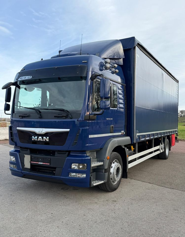 MAN TGM 18.340 / FIRANKA / SPROWADZONY / 9100 ŁADOWNOŚĆ / 18 PALET / E6 / WINDA / - Tent veoauto: pilt 2 MAN TGM 18.340 / FIRANKA / SPROWADZONY / 9100 ŁADOWNOŚĆ / 18 PALET / E6 / WINDA / - Tent veoauto: pilt 2
