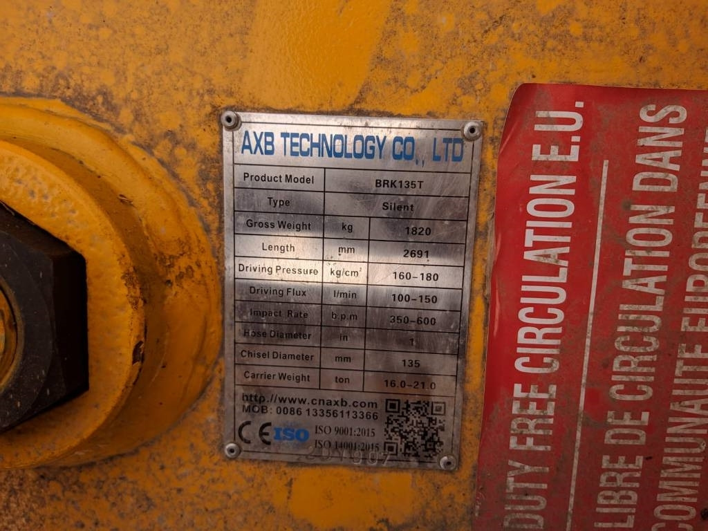 AXB BKR - Hüdrauliline haamer - Ehitusmasinad: pilt 5 AXB BKR - Hüdrauliline haamer - Ehitusmasinad: pilt 5